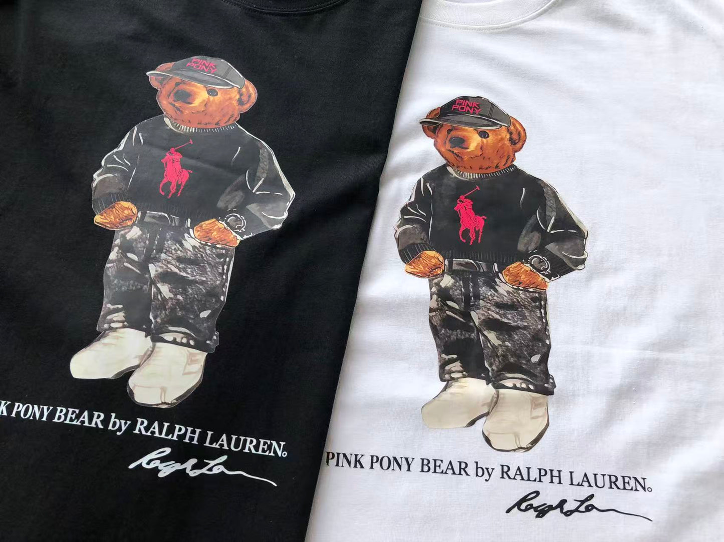 Polo Bear Pink Pony Graphic T-Shirt