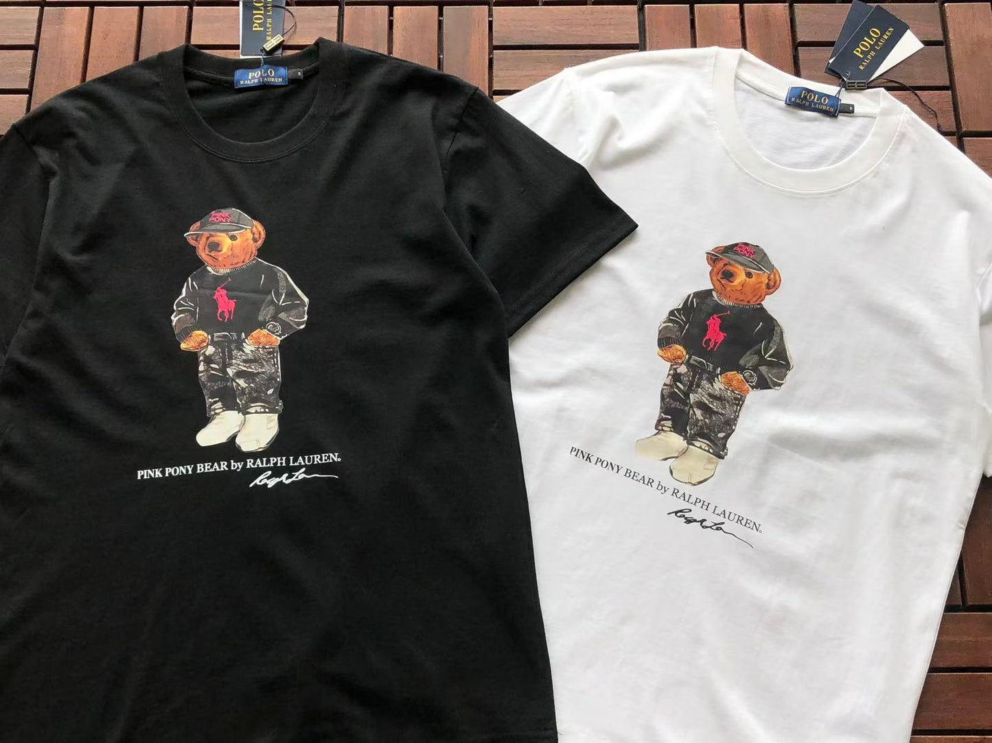 Polo Bear Pink Pony Graphic T-Shirt
