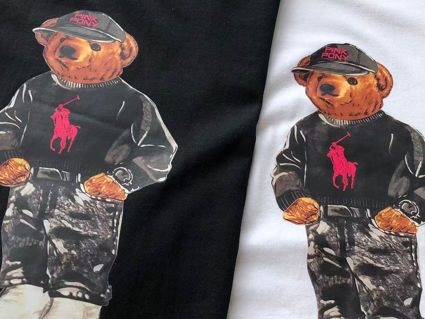 Polo Bear Pink Pony Graphic T-Shirt