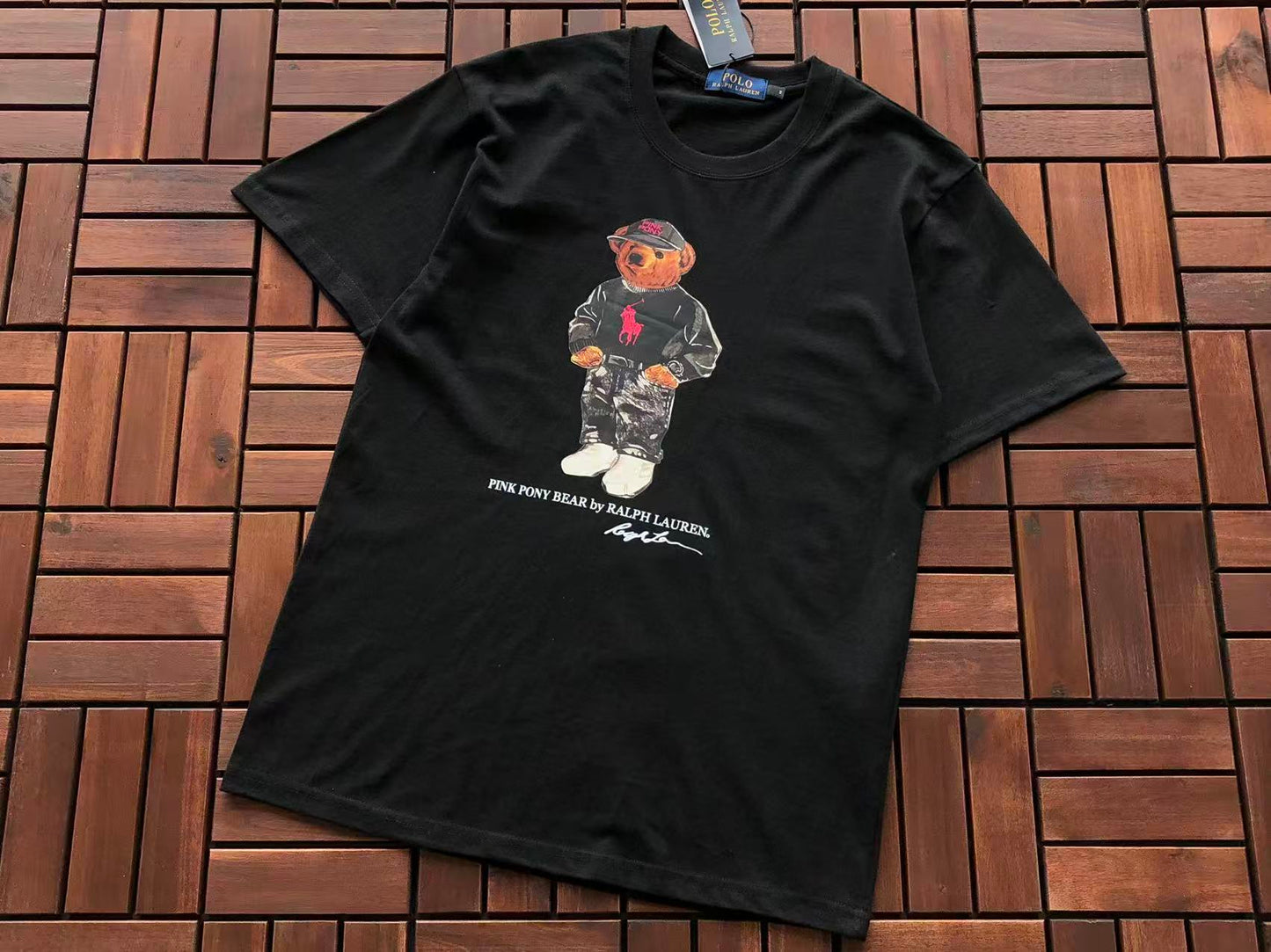 Polo Bear Pink Pony Graphic T-Shirt