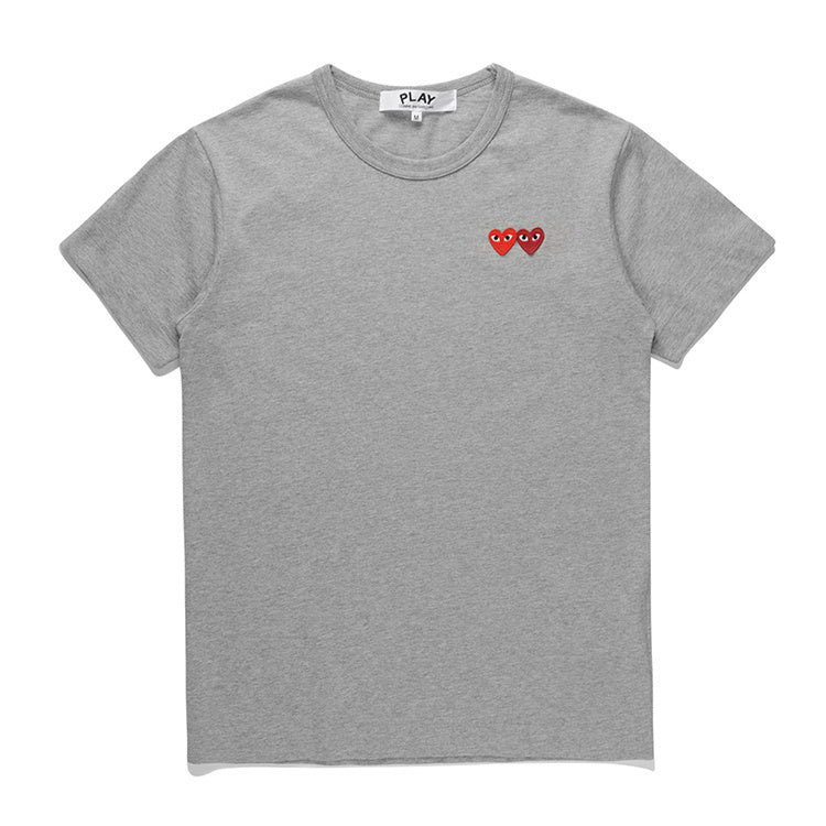 Camiseta CDG Play "Double Heart"
