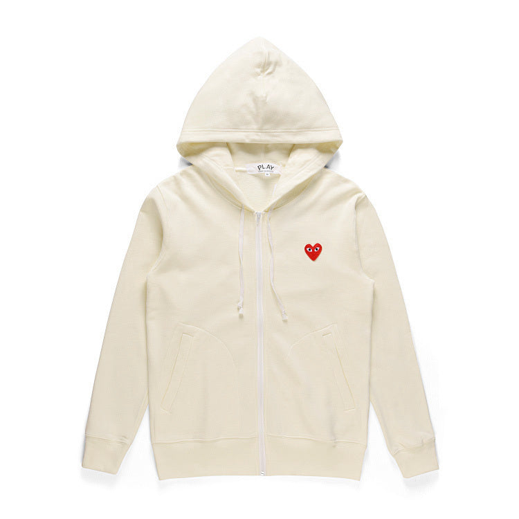 Moletom Full Zíper CDG Play "Heart Logo"