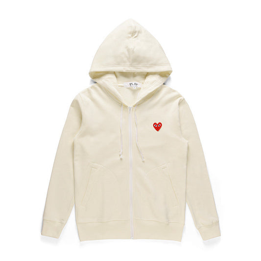 Moletom Full Zíper CDG Play "Heart Logo"