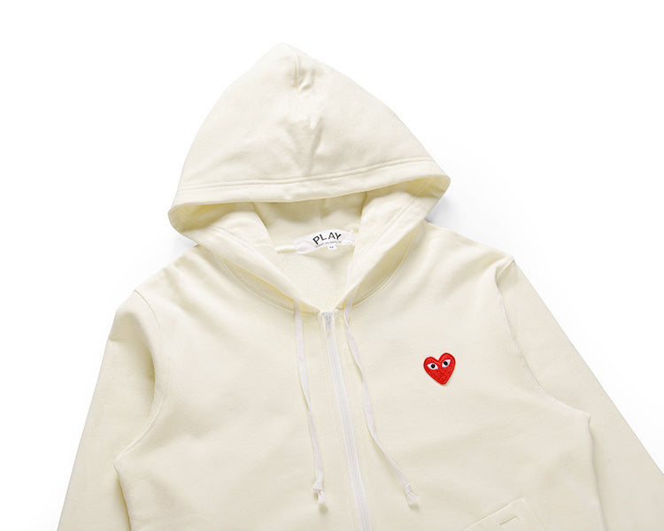 Moletom Full Zíper CDG Play "Heart Logo"