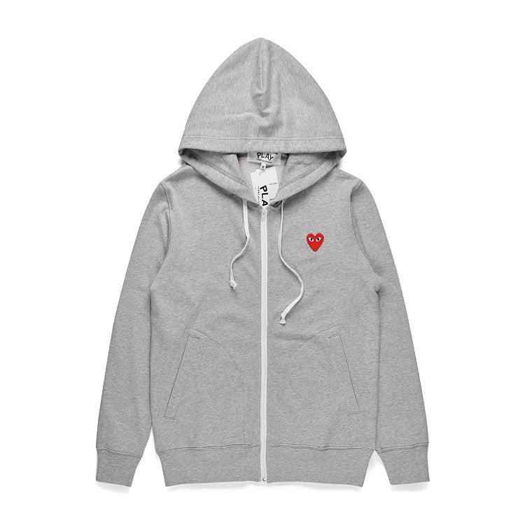 Moletom Full Zíper CDG Play "Heart Logo"