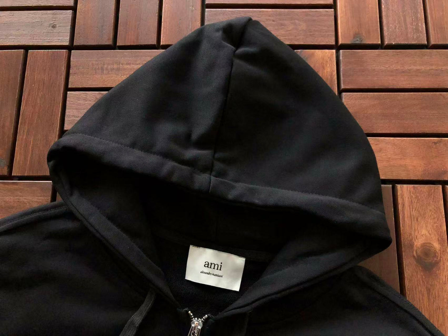 Moletom AMI Paris com Capuz e Zíper